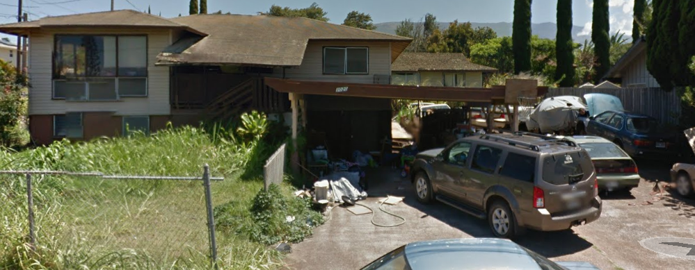 Before cleanup — interior debris